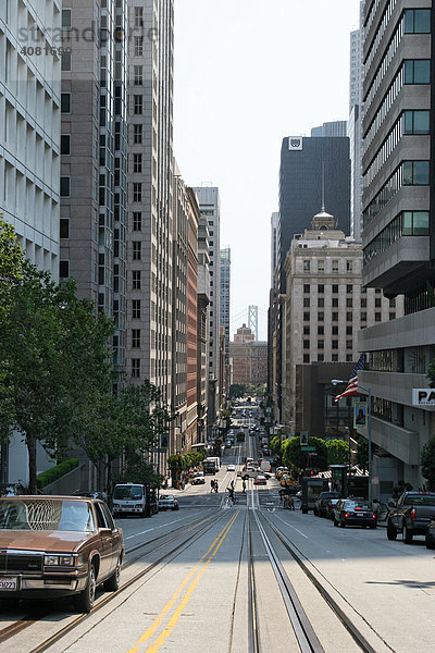 Häuserschlucht  San Francisco  Kalifornien  Nordamerika  USA