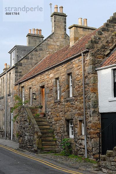 Alte Häuserzeile  Steintreppe  St. Andrews  Schottland  Großbritannien