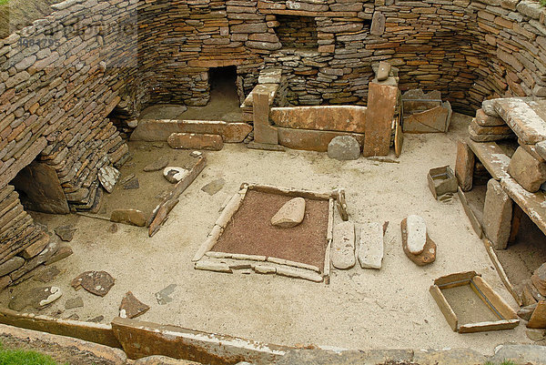 Prähistorische Siedlung  Skara Brae  Orkney  Schottland  Vereinigtes Königreich Großbritannien