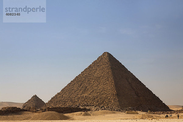 Mykerinos-Pyramide  Gizeh  Kairo  Ägypten  Nordafrika