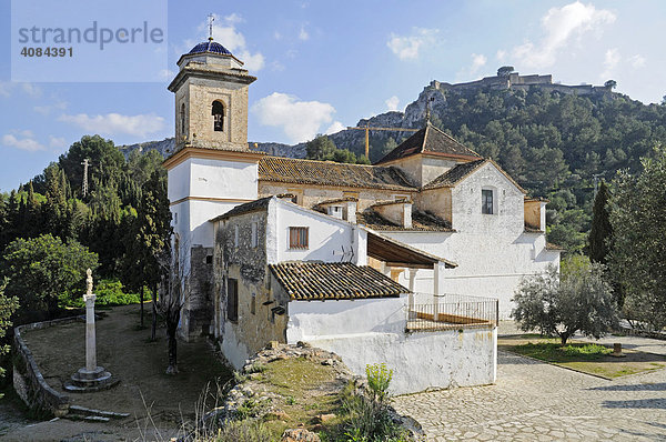 Ermita Sant Josep  Einsiedelei  Heiliger Josef  Burg  Xativa  Jativa  Valencia  Spanien