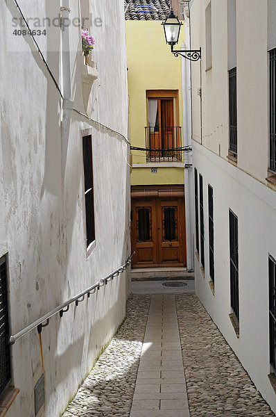 Enge Gasse  Altstadt  Benissa  Alicante  Costa Blanca  Spanien