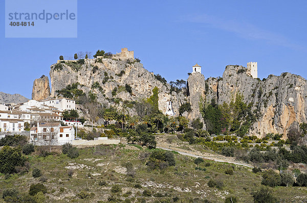 Burg  Guadalest  Alicante  Costa Blanca  Spanien