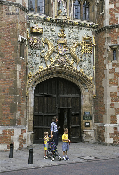 Cambridge Cambridgeshire England Grossbritanien United Kingdom St. John's College Eingang