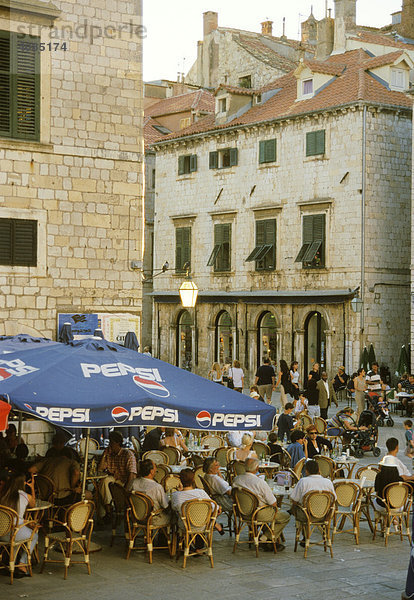 Dubrovnik Süddalamatien Kroatien Hauptstrasse Placa Cafe