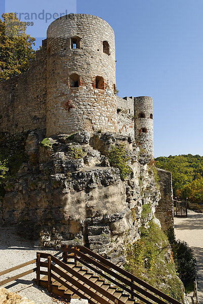 Ruinen der Burg Papenheim Altmühltal Mittelfranken Bayern Deutschland