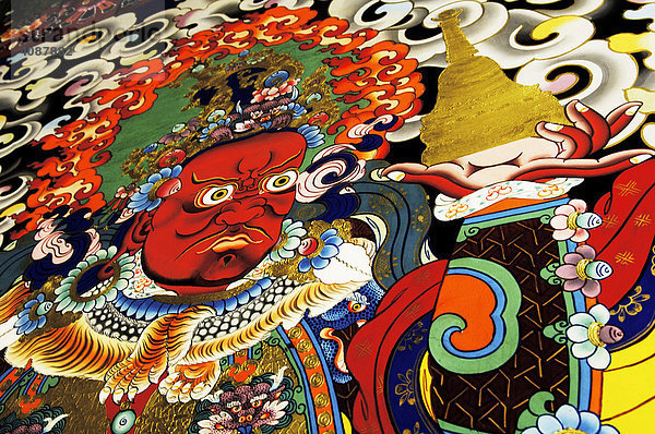 Wandmalerei im Kloster Tshurpu bei Lhasa  Tibet