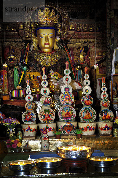 Buddhafigur  Pälkhor Chöde Kloster in Gyantse  Tibet