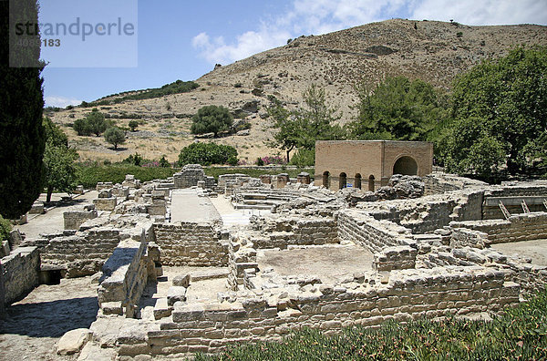 Theater  Teile einer römischen Siedlung   Ausgrabungsstätte Gortys  Südkreta  Kreta  Griechenland