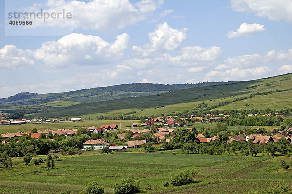 Dorf  Panorama  Siebenbürgen  Rumänien