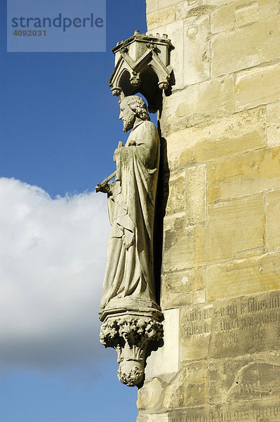 Skulptur an der Fassade  Liebfrauenkirche  Münster  NRW  Nordrhein Westfalen  Deutschland