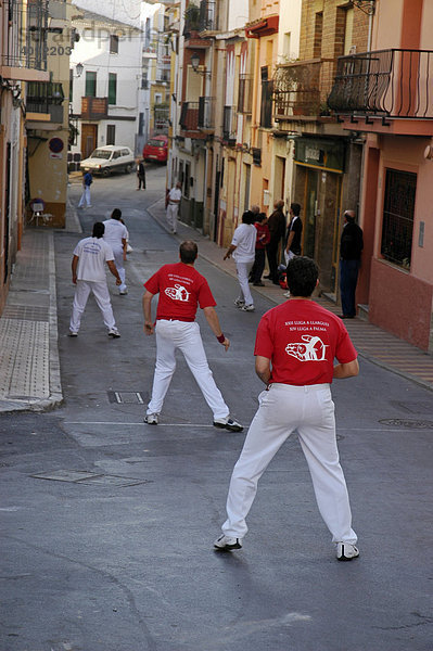 Pelota  traditionelles valenzianisches Ballspiel  Finestrat  Costa Blanca  Spanien