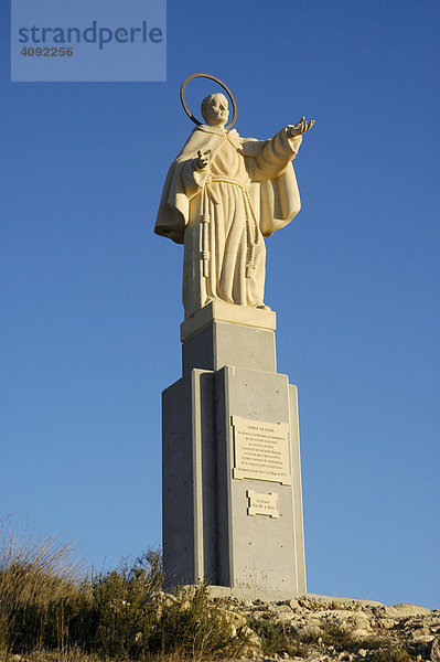 Denkmal  der heilige San Pascual  Orito  Monforte del Cid  Alicante  Costa Blanca  Spanien