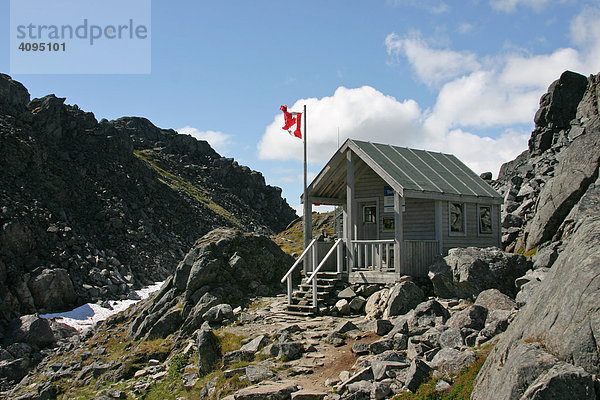 Hütte des Kanadischen Ranger Chilkoot Trail Britisch Kolumbien Kanada