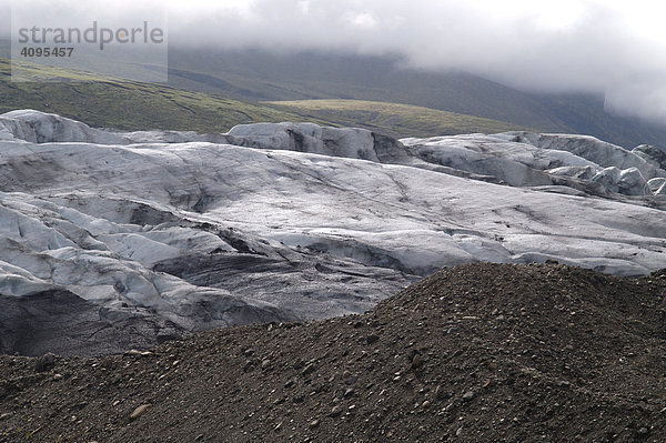 Gletscherzunge des Svinafellsjökull Nähe Skaftafell Nationalpark Südküste Island