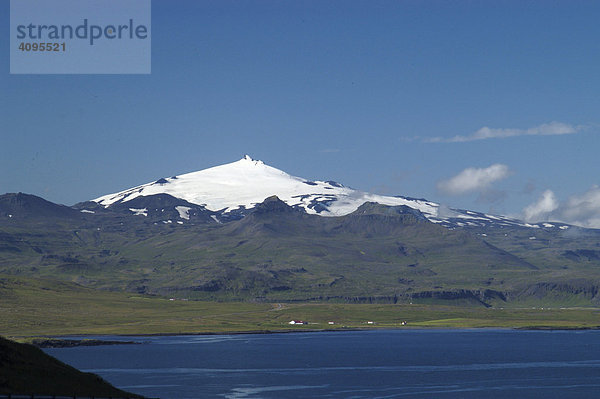SnÊfellsjökull von der Bucht bei Olafsvik aus SnÊfellsnes Halbinsel Island