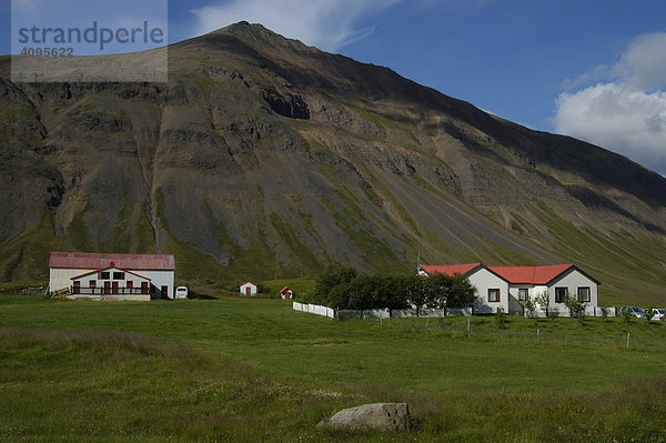 Bauernhof im Laghei_i Tröllaskagi Nordisland Island