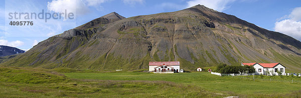 Bauernhof im Laghei_i Tröllaskagi Nordisland Island