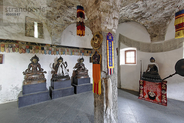 Meditationsraum  Messner Berg Museum auf der Burg Juval über dem Schnalstal  Südtirol  Italien