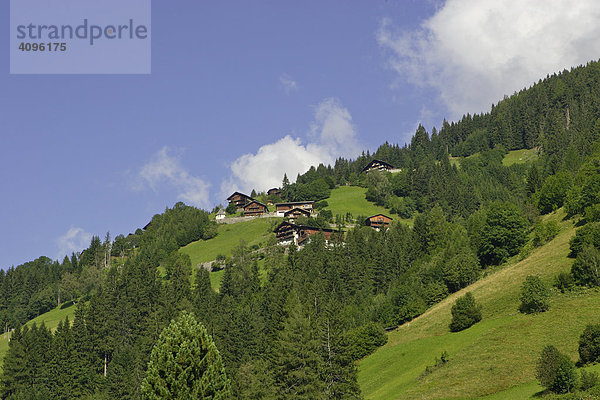 Bergbauernhöfe im Defereggental  Tirol  Österreich