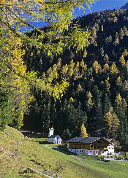 Kapelle St Johann und Wanserhof  Wansertal (Passeiertal)  Südtirol  Italien