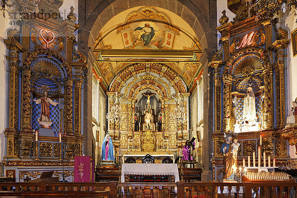 Altar der Kirche Nossa Senhorada Conceicao  Camara de Lobos  Madeira  Portugal
