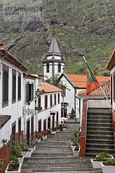 Hübsches Zentrum des Ortes  Sao Vicente  Madeira  Portugal
