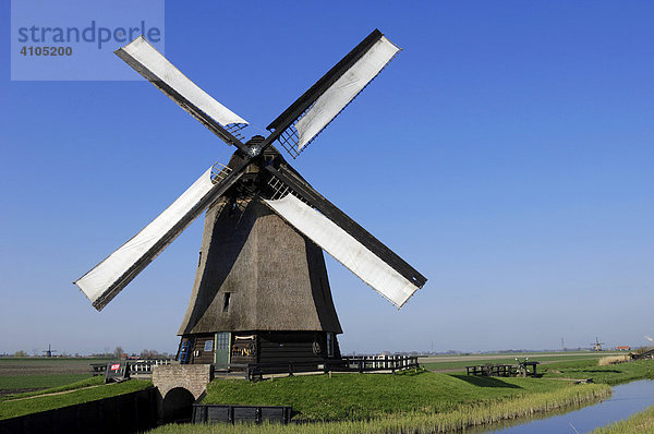 Windmühle  Schermerhorn  Niederlande  Europa
