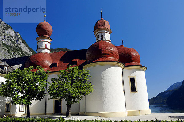 Wallfahrtskirche St. Bartholomä  Königssee  Nationalpark Berchtesgaden  Bayern  Deutschland  Europa