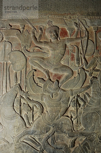 Bas Relief  Angkor Wat Haupttempel  Kambodscha