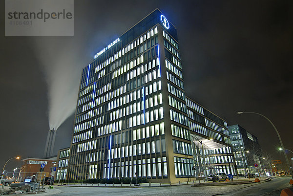 Das moderne Bürogebäude von Kühne + Nagel in der Hafencity von Hamburg  Deutschland