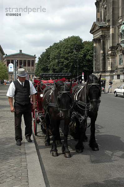 Pferdekutsche beim Berliner Dom  Berlin  Deutschland  Europa