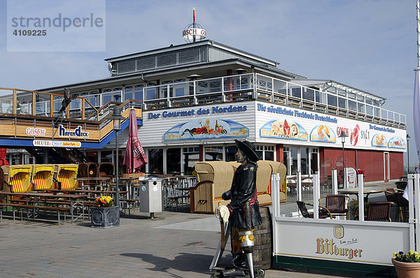 Gourmetlokal am Hafen  List  Sylt  nordfriesische Insel  Schleswig-Holstein  Deutschland  Europa