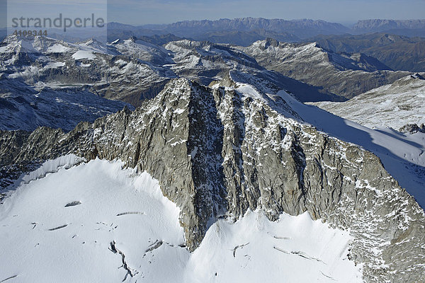 Hochalmspitze (3.360 m) aus der Luft  Hohe Tauern  Kärnten  Österreich.