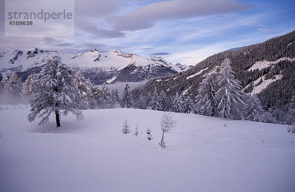 Verschneite Winterlandschaft  Maltaberg  Hohe Tauern  Kärnten  Österreich