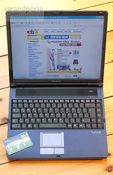 Mit Laptop und Kreditkarte bei ebay einkaufen  Deutschland  Europa