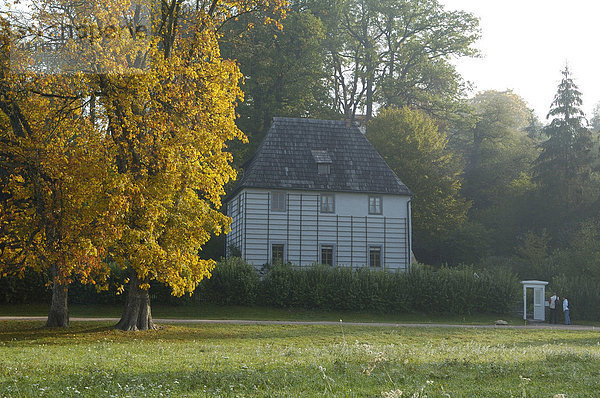 UNESCO-Welterbestätte Park an der Ilm  Goethes Gartenhaus Weimar  Thüringen  Deutschland