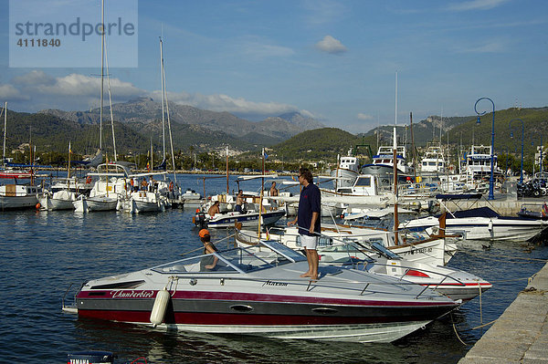 Boote im Hafen  Port d'Andratx  Mallorca  Spanien