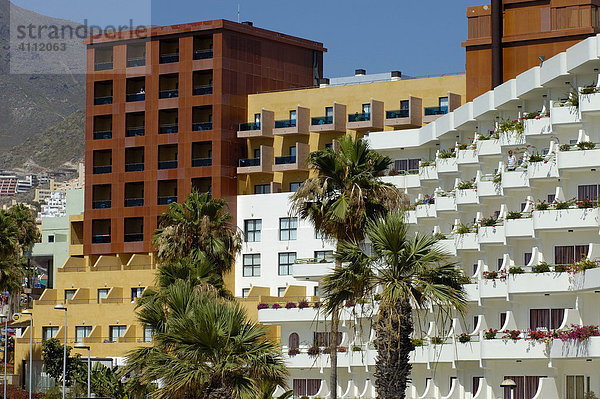 Hotelhochhäuser  Playa de las Americas  Teneriffa  Kanarische Inseln  Spanien Playa de las Americas