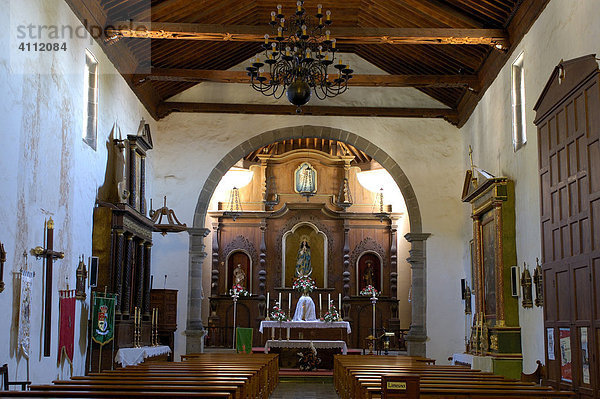 Kirche innen  Vilaflor  Teneriffa  Kanarische Inseln  Spanien