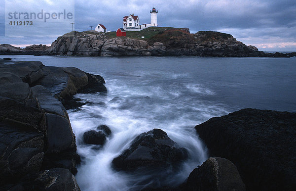 Cape Neddick Leuchtturm  Nubble Light  York  Maine  USA