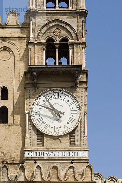 Uhrturm  Kathedrale von Palermo  Sizilien  Italien