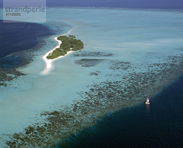 Cocoa Island  Luftbild  Süd Male Atoll  Malediven