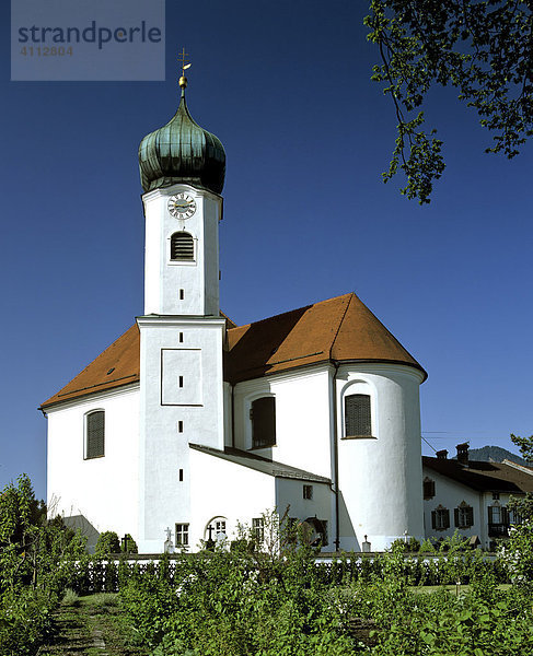 Eschenlohe  Pfarrkirche St. Klemens  Oberbayern  Deutschland