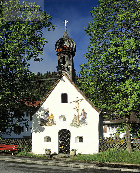 Kapelle in Klais bei Mittenwald  Oberbayern  Deutschland
