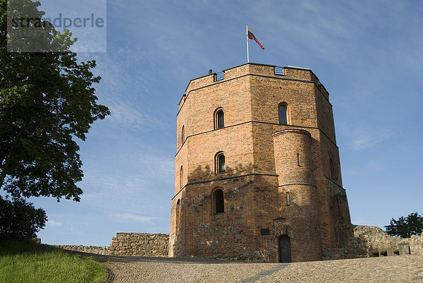 Gediminoturm am Burgberg  Wilna  Vilnius  Litauen