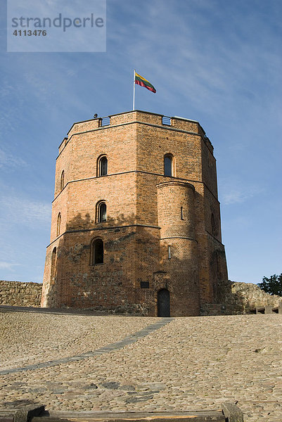 Gediminoturm am Burgberrg  Wilna  Vilnius  Litauen