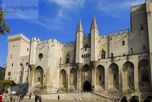 Papstpalast  Palais des Papes  Avignon  Provence-Alpes-Cote d Azur  Frankreich