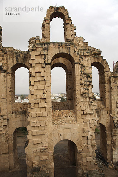 Detail des Amphitheaters von El Jem  Tunesien
