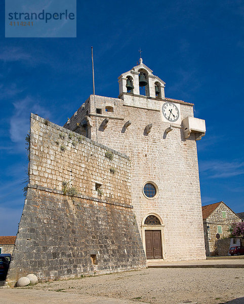 Marienkirche von Vrboska  Insel Hvar  Dalmatien  Kroatien